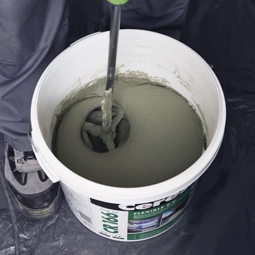 Ceresit CR166 Two-component Flexible Waterproofing Slurry - Bucket (12kg powder and 2L liquid) Ceresit CR166 Two-component Flexible Waterproofing Slurry - Bucket (12kg powder and 2L liquid)