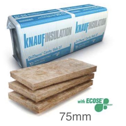 75mm DriTherm 32 Ultimate Cavity Slab Knauf (pack of 6) 75mm DriTherm 32 Ultimate Cavity Slab Knauf (pack of 6)
