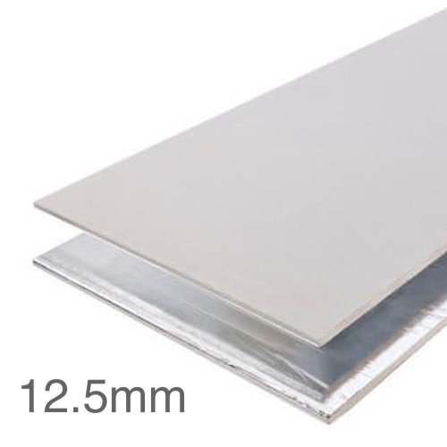 12.5mm Knauf Vapour Panel - Foil Backed Plasterboard - 1200mm x 2400mm 12.5mm Knauf Vapour Panel - Foil Backed Plasterboard - 1200mm x 2400mm