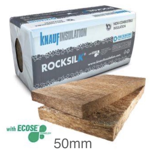 50mm Rocksilk RS100 Universal Insulation Slab Knauf (pack of 6) 50mm Rocksilk RS100 Universal Insulation Slab Knauf (pack of 6)