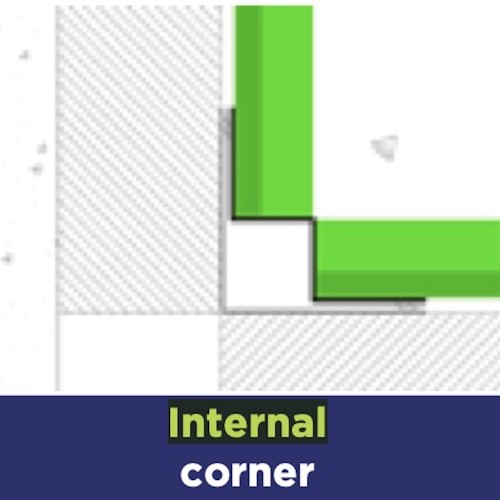 Supertech Aluminium Internal Corner Profile - 3m length Supertech Aluminium Internal Corner Profile - 3m length
