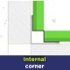 Supertech Aluminium Internal Corner Profile - 3m length Supertech Aluminium Internal Corner Profile - 3m length