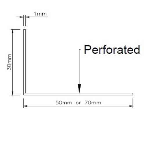 Supertech Aluminium Perforated Profile - 3m length Supertech Aluminium Perforated Profile - 3m length