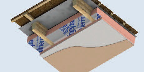 3D diagram showing the components of a drylining system
