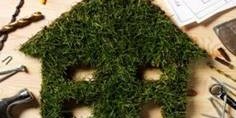 Model house covered in green moss or grass