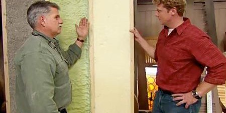 Two men having a discussion possibly a contractor consultation