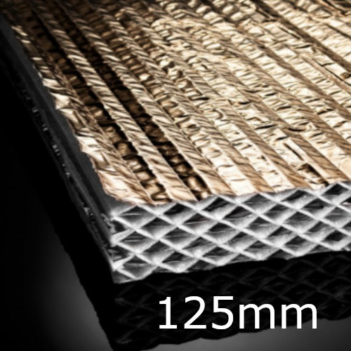 125mm Actis Hybris Panel - Reflective Multifoil Insulation - 1145mm x 1200mm - pack of 2 125mm Actis Hybris Panel - Reflective Multifoil Insulation - 1145mm x 1200mm - pack of 2