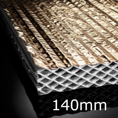 140mm Actis Hybris Panel - Reflective Multifoil Insulation - 1145mm x 1200mm - pack of 2 140mm Actis Hybris Panel - Reflective Multifoil Insulation - 1145mm x 1200mm - pack of 2