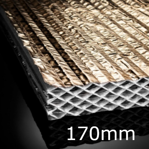 170mm Actis Hybris Panel - Reflective Multifoil Insulation - 1145mm x 1200mm - pack of 2 170mm Actis Hybris Panel - Reflective Multifoil Insulation - 1145mm x 1200mm - pack of 2