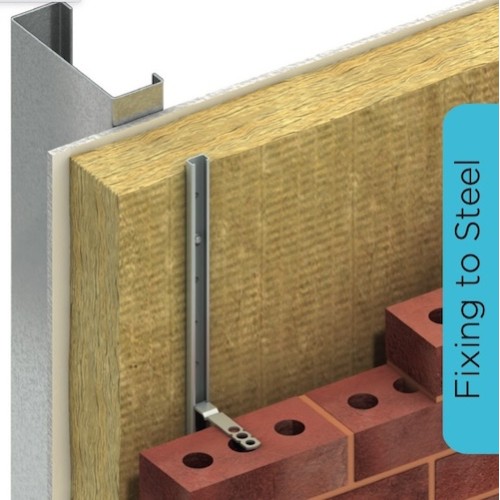 Ancon 25/14 Stainless Steel Channel - 2700mm Length - To Fix An Outer Leaf Of Brickwork Through Insulation To Steel Frame Or Concrete Ancon 25/14 Stainless Steel Channel - 2700mm Length - To Fix An Outer Leaf Of Brickwork Through Insulation To Steel Frame Or Concrete
