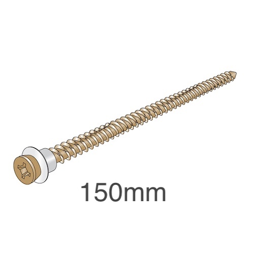 Ancon CFS150 Concrete Fixing Screws - Fixings for Ancon 25/14 Restraint System to Concrete Wall - bag of 100 Ancon CFS150 Concrete Fixing Screws - Fixings for Ancon 25/14 Restraint System to Concrete Wall - bag of 100