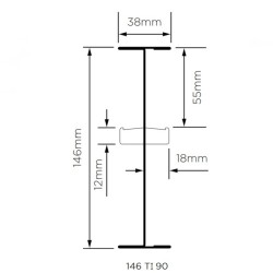British Gypsum Gypframe 146 TI 90 I Stud 6 m (pack of 10)