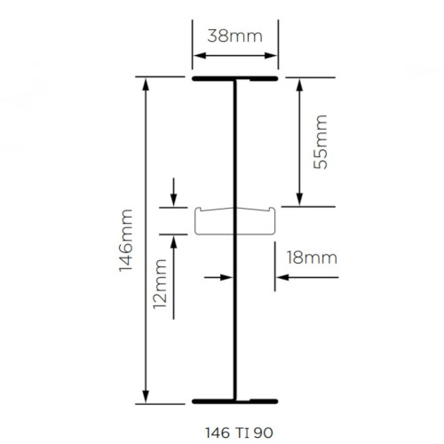 British Gypsum Gypframe 146 TI 90 I Stud 5 m (pack of 10) British Gypsum Gypframe 146 TI 90 I Stud 5 m (pack of 10)