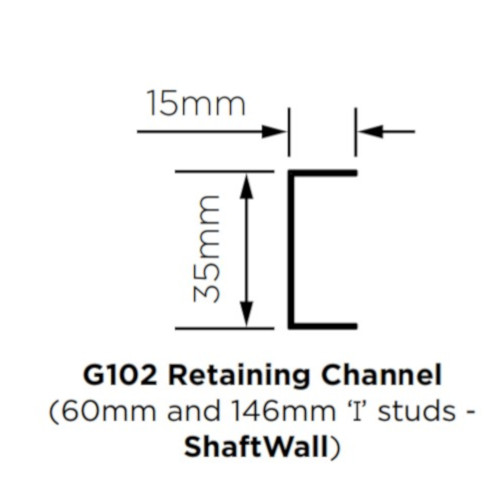 British Gypsum Gypframe Shaftwall G102 Retaining Channel (pack of 10) British Gypsum Gypframe Shaftwall G102 Retaining Channel (pack of 10)