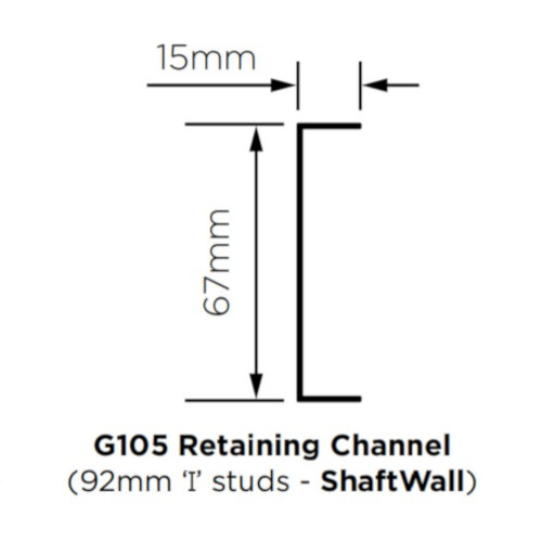 British Gypsum Gypframe Shaftwall G105 Retaining Channel (pack of 10) British Gypsum Gypframe Shaftwall G105 Retaining Channel (pack of 10)
