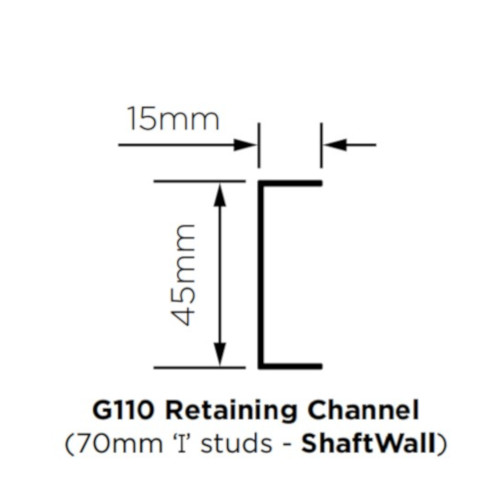 British Gypsum Gypframe Shaftwall G110 Retaining Channel (pack of 10) British Gypsum Gypframe Shaftwall G110 Retaining Channel (pack of 10)
