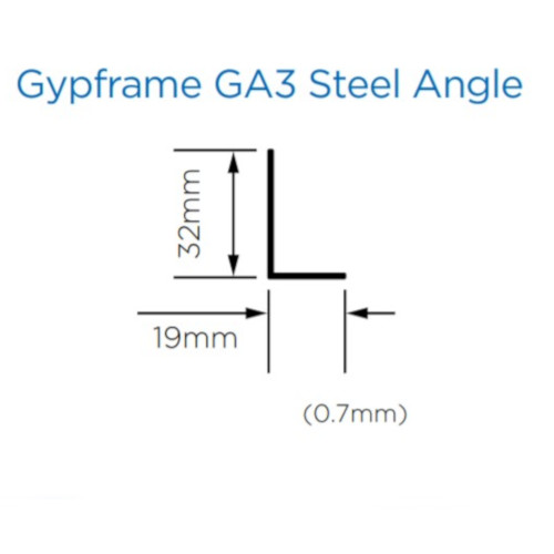 British Gypsum Gypframe GA3 Steel Angle (pack of 10) British Gypsum Gypframe GA3 Steel Angle (pack of 10)