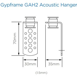 British Gypsum Gypframe GAH2 Acoustic Hanger (pack of 100)