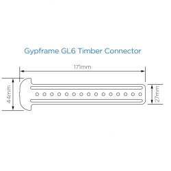 British Gypsum Gyplyner GL6 Timber Connector (box of 100)