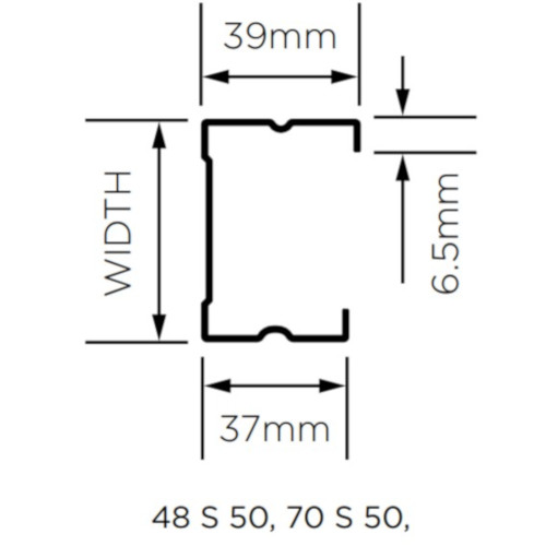 British Gypsum Gypframe 48 S 50 C Stud 2.4 m British Gypsum Gypframe 48 S 50 C Stud 2.4 m