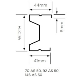 British Gypsum Gypframe 92 AS 50 Acoustuds 4.2 m (pack of 10)