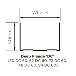 British Gypsum Gypframe 50 DC 60  Deep Flange Channel - pack of 10