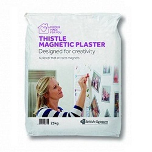 British Gypsum Thistle Magnetic Plaster- 25kg - pallet of 24 British Gypsum Thistle Magnetic Plaster- 25kg - pallet of 24