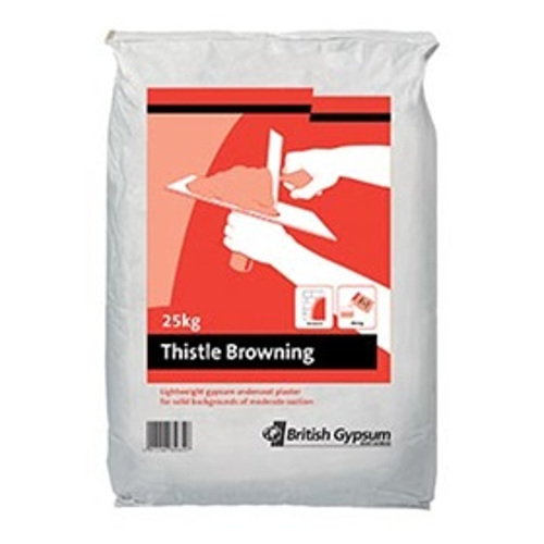 British Gypsum Thistle Browning Gypsum Undercoat Plaster- 25kg (pallet of 40 bags) British Gypsum Thistle Browning Gypsum Undercoat Plaster- 25kg (pallet of 40 bags)
