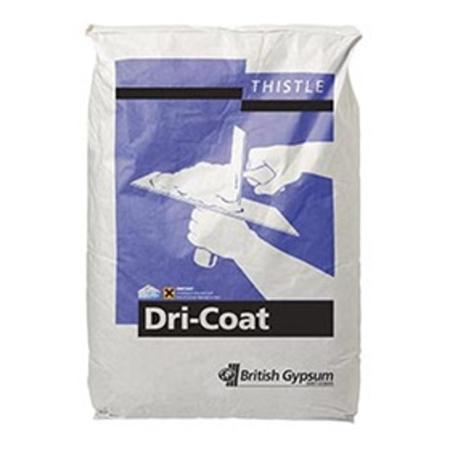 British Gypsum Thistle Dri-Coat Cement-based Renovating Plaster- 25kg - pallet of 40 British Gypsum Thistle Dri-Coat Cement-based Renovating Plaster- 25kg - pallet of 40
