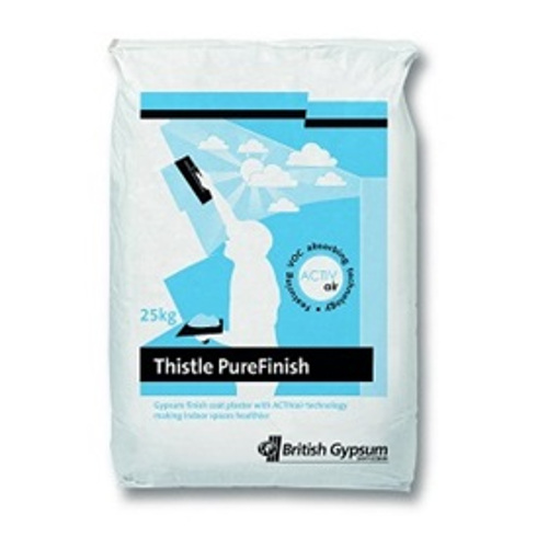 British Gypsum Thistle PureFinish Plaster- 25kg - Pallet of 56 British Gypsum Thistle PureFinish Plaster- 25kg - Pallet of 56