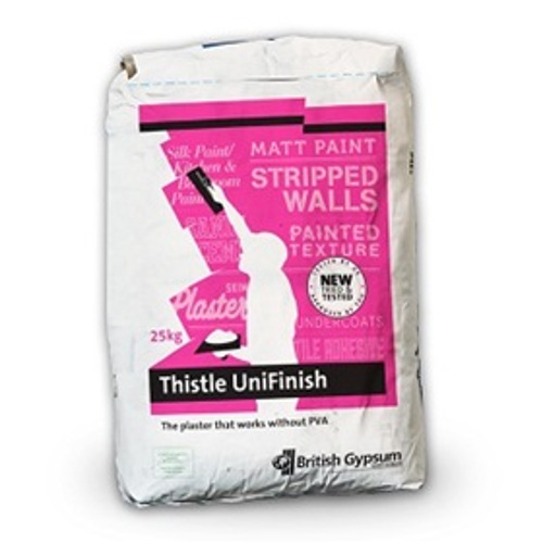 British Gypsum Thistle UniFinish Plaster- 25kg British Gypsum Thistle UniFinish Plaster- 25kg