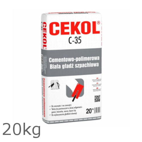 CEKOL C35 White Smooth Cement Based External Filler - 20kg CEKOL C35 White Smooth Cement Based External Filler - 20kg