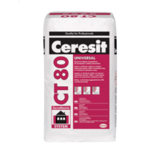 Ceresit CT80 Universal Adhesive for Mineral Wool EWI Slabs, Polystyrene and Phenolic Boards Ceresit CT80 Universal Adhesive for Mineral Wool EWI Slabs, Polystyrene and Phenolic Boards
