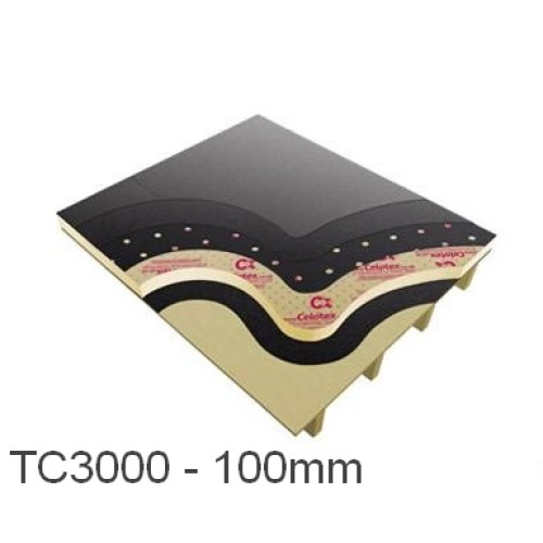 100mm Celotex TC3000 Flat Roof Board - Torch on (pack of 5) 100mm Celotex TC3000 Flat Roof Board - Torch on (pack of 5)
