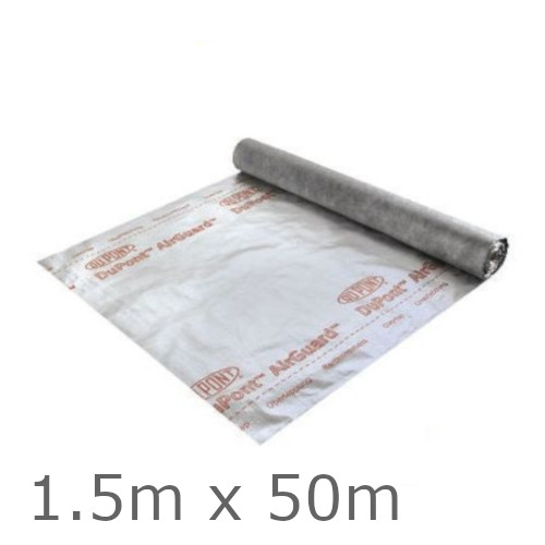 DuPont AirGuard Reflective Vapour Barrier Membrane - 1.5m x 50m roll DuPont AirGuard Reflective Vapour Barrier Membrane - 1.5m x 50m roll