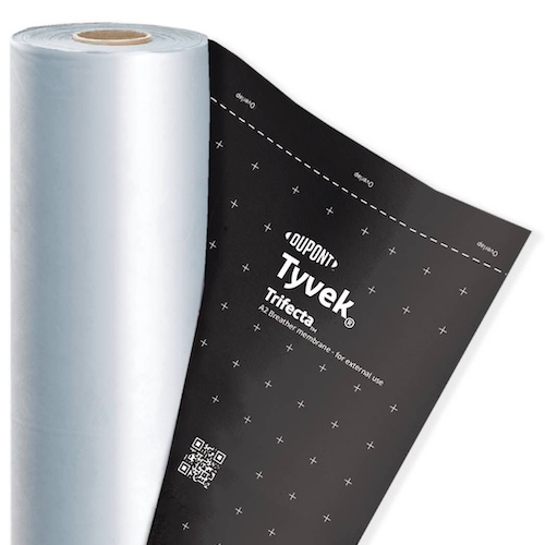 DuPont Tyvek Trifecta - A2-Fire Rated Breather Membrane - 1.5m x 25m roll DuPont Tyvek Trifecta - A2-Fire Rated Breather Membrane - 1.5m x 25m roll