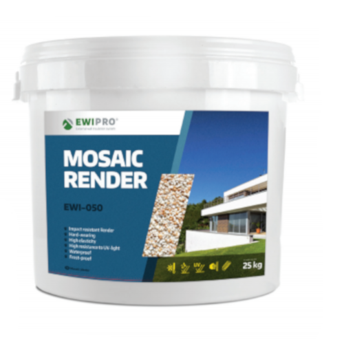 EWI-050 Mosaic Render - 25kg Tub - White, Black or Grey EWI-050 Mosaic Render - 25kg Tub - White, Black or Grey