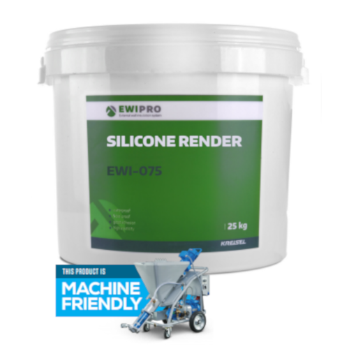 EWI-075 Silicone Render 1mm grain - 25kg Tub - Various Colours EWI-075 Silicone Render 1mm grain - 25kg Tub - Various Colours