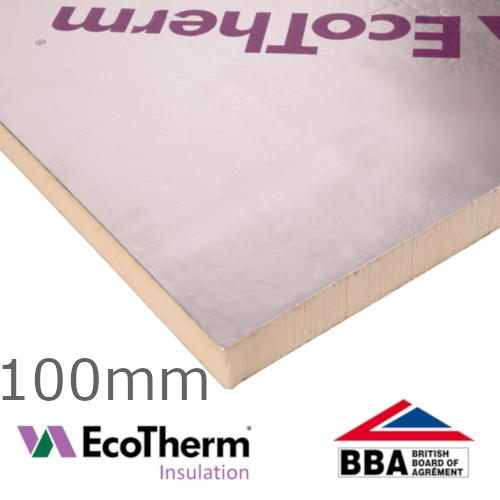 100mm EcoTherm EcoVersal PIR Insulation Board - 1200mm x 2400mm 100mm EcoTherm EcoVersal PIR Insulation Board - 1200mm x 2400mm