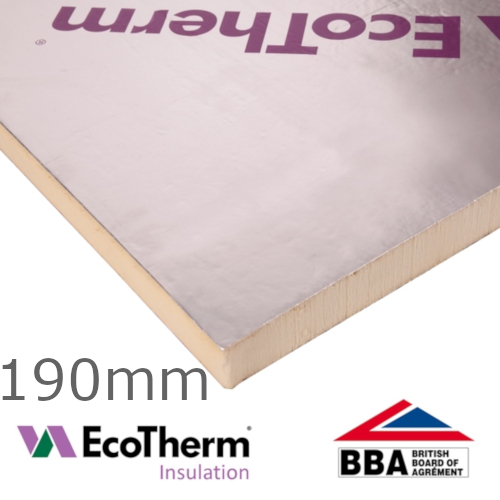 190mm EcoTherm EcoVersal PIR Insulation Board - 1200mm x 2400mm 190mm EcoTherm EcoVersal PIR Insulation Board - 1200mm x 2400mm