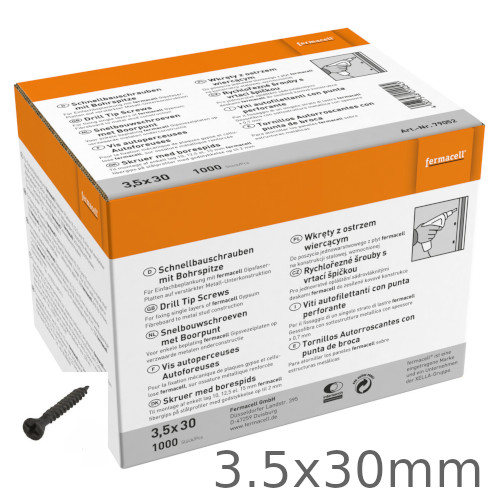 3.5x30mm Fermacell Drill Tip Screws - box of 1000 3.5x30mm Fermacell Drill Tip Screws - box of 1000