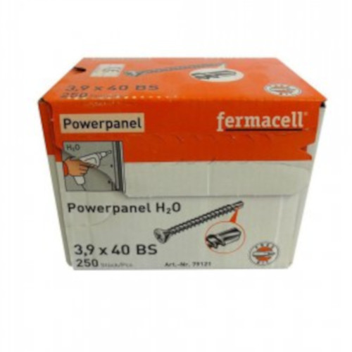 3.9 x 40mm Fermacell Powerpanel H2O Drill Tip Screws - box of 250 3.9 x 40mm Fermacell Powerpanel H2O Drill Tip Screws - box of 250