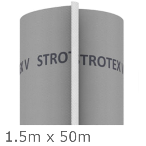Strotex V 135GSM Breather Membrane for Roofs and Walls - 1.5m x 50m Roll - Pallet of 55 Strotex V 135GSM Breather Membrane for Roofs and Walls - 1.5m x 50m Roll - Pallet of 55