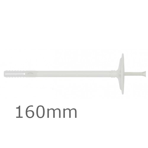 160mm Plastic Insulation Panel Fixings - pack of 250. 160mm Plastic Insulation Panel Fixings - pack of 250.