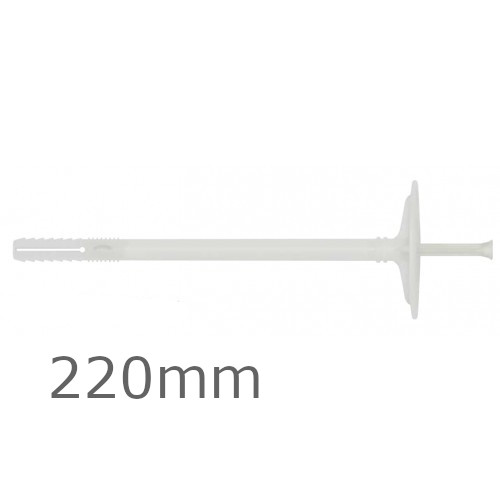 220mm Plastic Insulation Panel Fixings - pack of 200. 220mm Plastic Insulation Panel Fixings - pack of 200.
