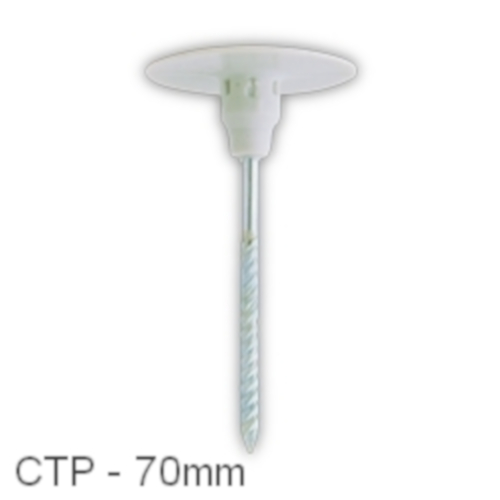 70mm CTP Insulation Panel Fixings (pack of 100). 70mm CTP Insulation Panel Fixings (pack of 100).