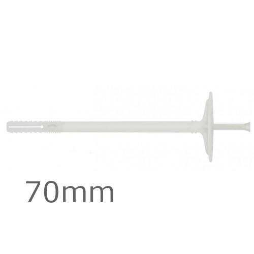 70mm Plastic Insulation Panel Fixings - pack of 250. 70mm Plastic Insulation Panel Fixings - pack of 250.