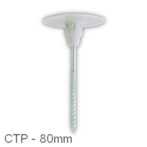 80mm CTP Insulation Panel Fixings (pack of 100). 80mm CTP Insulation Panel Fixings (pack of 100).