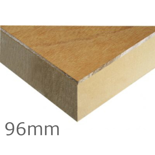 96mm Kingspan Thermaroof TR31 PIR bonded to Plywood (pack of 11) - 90mm PIR and 6mm Plywood Sheet 96mm Kingspan Thermaroof TR31 PIR bonded to Plywood (pack of 11) - 90mm PIR and 6mm Plywood Sheet