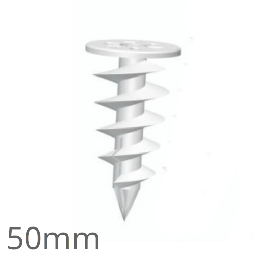 50mm Screwed-in Helical Fastener for Polystyrene Insulation WK-DS (pack of 10) 50mm Screwed-in Helical Fastener for Polystyrene Insulation WK-DS (pack of 10)